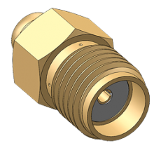 SMA STRAIGHT DIRECT SOLDER - ONE STEP FEMALE FOR SEMI-RIGID CABLE