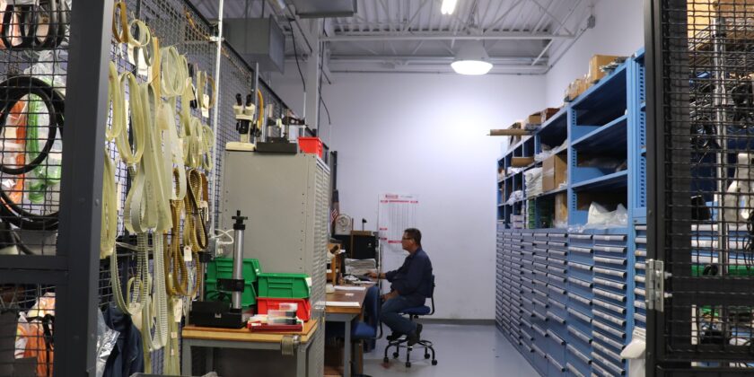 A Delta team member working in distribution at our Beverly plant.