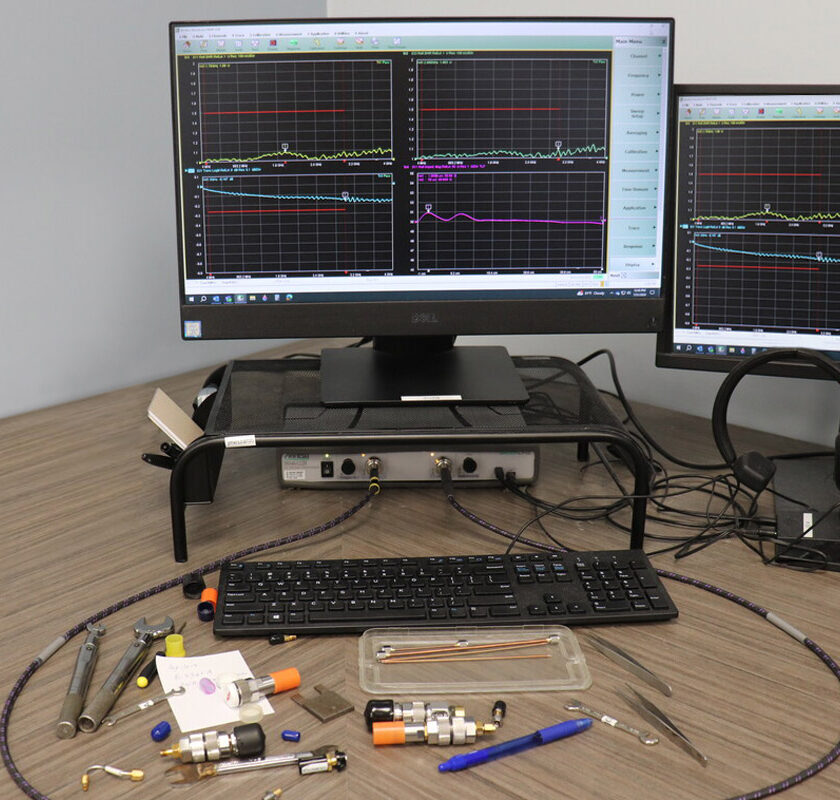RF testing being conducted on Delta's products.